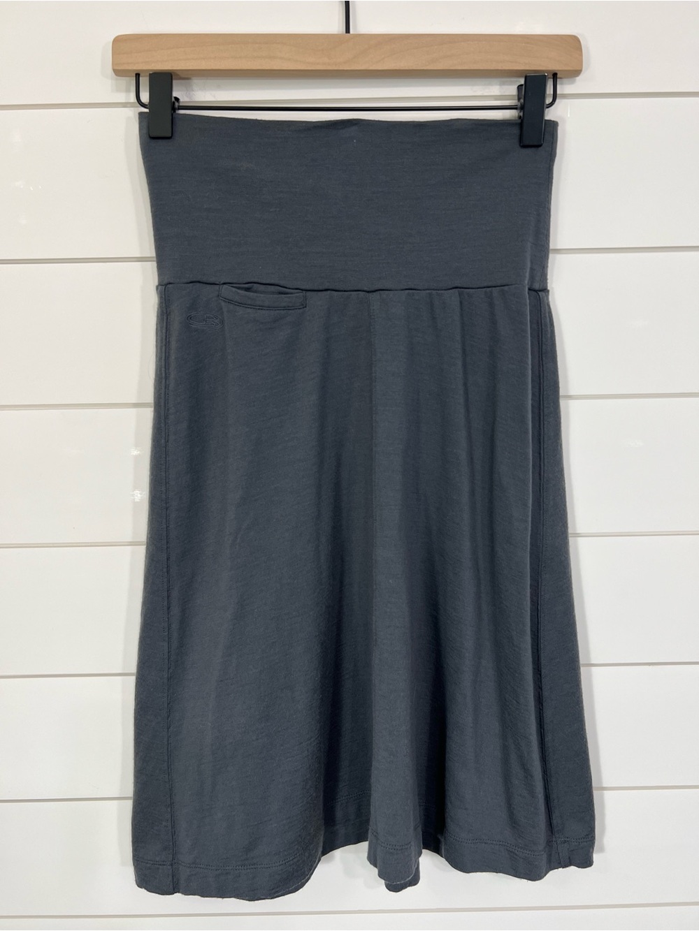 Icebreaker 100% Merino Wool Circle Skirt Gray Womens XS
